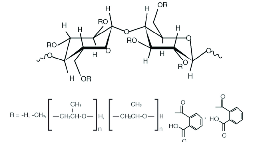 ساختار هیدروکسی پروپیل متیل سلولز